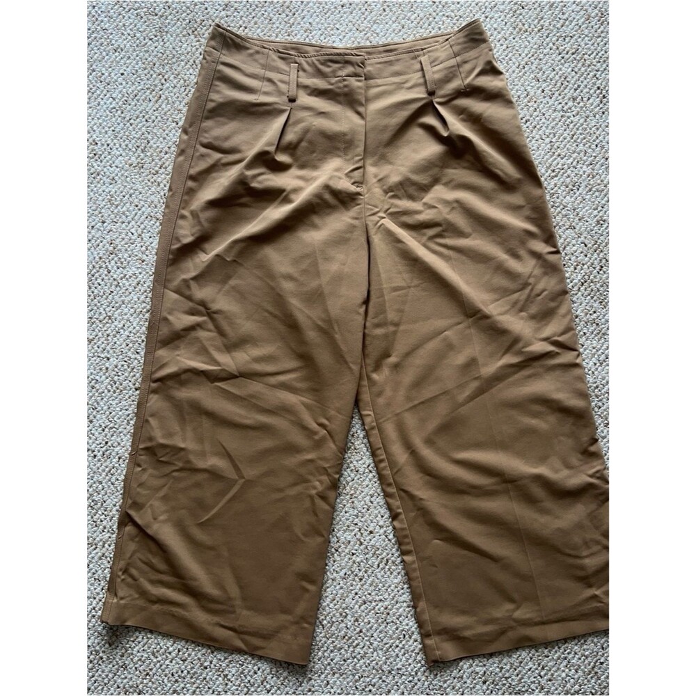 Cynthia Rowley sz 14 Wide-Leg Chinos in Tan Brown